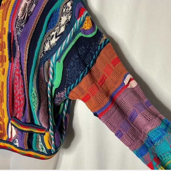 Cuggi vintage rainbow Roman Numerals 80’s cardigan - Picture 7 of 9